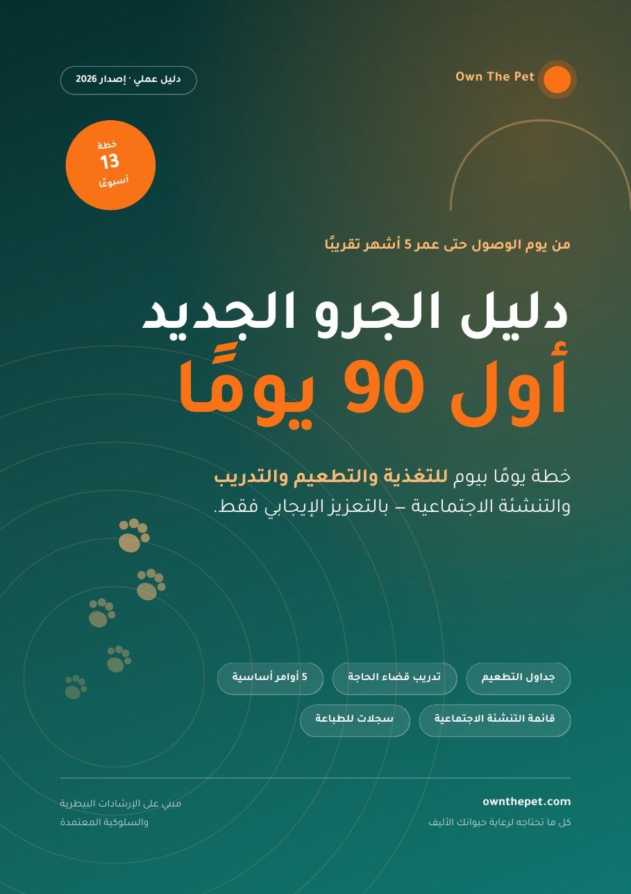 دليل الجرو الجديد: أول 90 يومًا